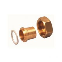 Banides & Debeaurain 0290408 - Bag of 2 straight gas flat joint fittings to be brazed on copper. Nut Fem G3/4' - Cu 14x16 with