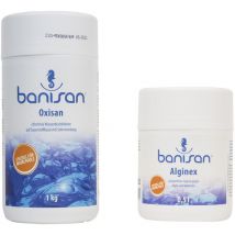 Oxisan 1 Kg Aktivsauerstoffgranulat + Alginex Algendesinfektion 0,5 l für Whirlpools - Banisan