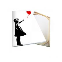 Signorbit - Banksy - Girl with Balloon - Quadro Canvas su telaio in legno - Misura: 100x140 cm