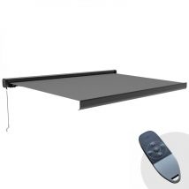 Oviala - Tienda eléctrica gris y caja de almacenamiento de aluminio negro 5x3m