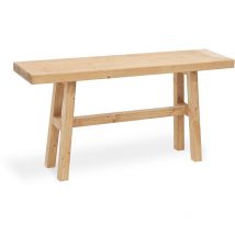 Decowood - Banqueta de madera maciza en tono roble medio de 100x50cm