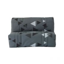 Sans Marque - Banquette bz dream - Gris bikini - 2 places - 100% coton - l 145 x p 100 x h 90 cm