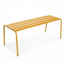 Oviala - Banc de jardin en acier jaune - Palavas