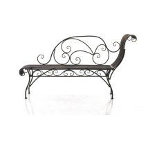 CLP - Banquette de jardin Karma en fer forgé Bronze