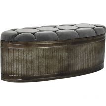 Dkd Home Decor - Banquette Métal Polyester 117X42X47 Gris