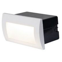 Larissa Lighting - Balise Murale Extérieure led Encastrable 3W IP65 Blanc Sablé zambelis - Blanc chaud - 3000K