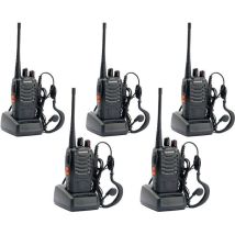 Housecurity - Talkie Walkie Radio Bidirectionnelle Bf-888s (lot De 5) Et Câble De Programmation Usb (1 Pièce)