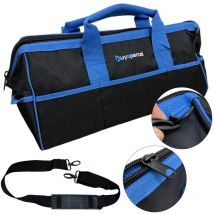 Buyaparcel - bap 21 Large Gate Open Mouth Heavy Duty Tool Bag Holdall Black + Shoulder Strap