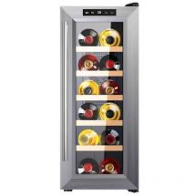 Cecotec - Wine Cooler 12 Bottles Bolero GrandSommelier 1270 CoolWood. Refroidisseur de vin, refroidissement thermoélectrique, température réglable et