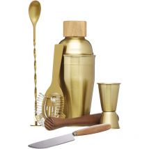 Bar Craft Set De Cocktail Geschenk De, 6-teilig, Messing, Gold, 28 X 32 X 28 Cm