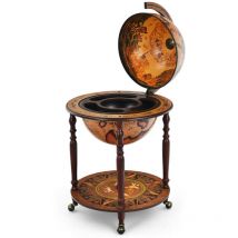 Maisonchic - Bar Globe Cartographie Marine du XVIe Siècle avec 4 Roulettes et Style Rétro pour Salon Bar Cave à Vin Marron CW8982 Maison Chic