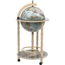 Bar sous forme de globe Bois d'eucalyptus Bleu Vidaxl