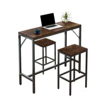 Rebiko - Bar-Set: Tisch + 2 Hocker-Stühle