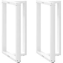 Bar Table,Pub Table Legs T-Shaped2 pcs White 60x35x(100-101) cm Steel VSVS7325099