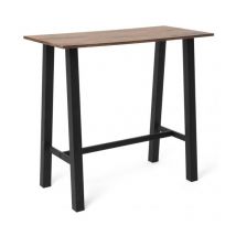 Stehtisch 117 x 56 cm, Holzoptik und anthrazitgraue Beine - Brown