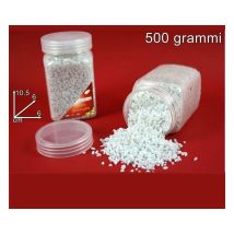 Barattolo Pietrisco Bianco 500g – Decorazioni Fai-da-te – Peso 0,5 kg – Dimensioni 10,5x6x6 cm – DUE ESSE CHRISTMAS