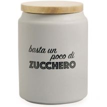 Barattolo Zucchero in gres con Coperchio in Bambù - Villa D'este