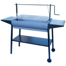 Flores cortes - 33717 - Barbacoa Curva con Cadenas y Ruedas 600 para Carbón y Leña