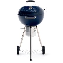 Holzkohlegrill Tragbarer Mit Rädern Kekai Yellowstone 58x47x100 Cm Rund Mit Deckel Und Leichter Blaue Emaille