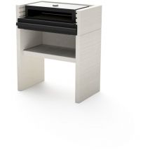 Movelar - tuozi - Barbacoa de Obra para Carbón Modelo venit flex (Gris/Blanco - 78 x 47 x 95 cm) ref: 8062 - Uso en Exteriores