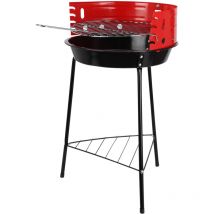 Barbacoa de pie de acero con recipiente de cocción