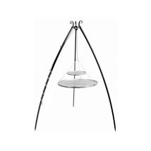Cookking - Barbecue Treppiede da 200 cm con 2 griglie in acciaio inox da 80 cm + 40 cm