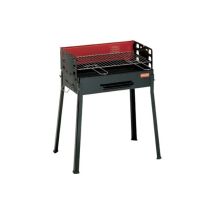 Barbecue a carbonella Ferraboli – 50x30x68 cm – Acciaio verniciato, griglia regolabile su 3 altezze – Facile da montare
