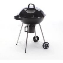 Barbecue A Carbone Carbonella Con Termometro Carrello E Raccoglitore Olio Taddei Round 61