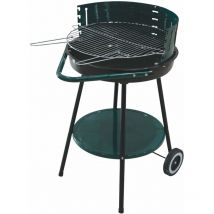 Barbecue con ruote rotondo in metallo e acciaio inox 51X84.5 cm