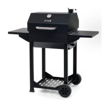 Barbecue A Carbone Clint Con Affumicatore Griglia Inox 51x49cm, Regolabile, Con Mensole E Termometro