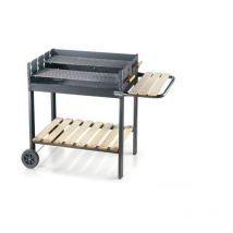 Ompagrill - Barbecue a carbone con doppia griglia acciaio bbq grande 70 x 45 a carbonella