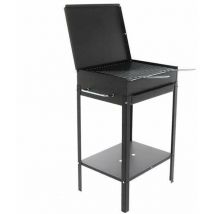 Artigianferro - Kohlegrill 'Stromboli' Kocher mit Deckel und verstellbarem Grillrost Made in Italy -40 cm