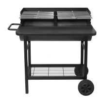 Red Deco - barbecue a carbonella 39,5x35,5cm con carrello - alabama