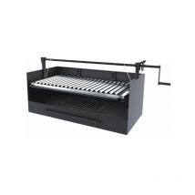 Fm Calefaccion - Barbecue a carbonella e legna Griglia in acciaio inox da 80 cm - Con sollevatore - Libera installazione / Incasso