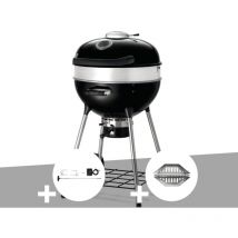 Napoleon - Barbecue à charbon Charcoal Kettle Pro 57 cm + Rôtissoire + Lot de 2 paniers à charbon
