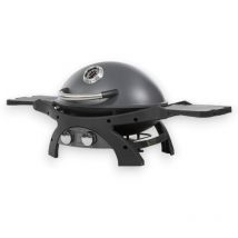 Barbecue a gas da appoggio e da viaggio 2 bruciatori con ripiani laterali chiudibili Sportsman2