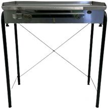 Zstyle - Barbecue a gas Hura 80x50 Griglia barbecue per arrostire con gambe acciaio giardino esterno carne a gas