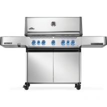 Napoleon - Barbecue à gaz Prestige 665 + Sizzle Zone + Brûleur arrière - Inox - 2025
