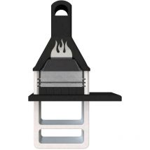 Sarom - barbecue a legna o carbonella fuoco 'prometeo' in calcestruzzo , 125x64x215,5 cm