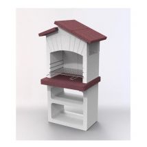 Linea Vz - barbecue a legna o carbonella in cemento 'bilbao', 68x58x156 cm