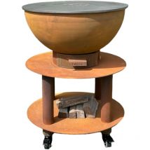 Barbecue a Legna Stromboli – bbq Tondo in Acciaio Corten