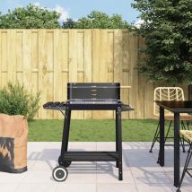 Torana - Barbecue au charbon de bois avec roues noir acier