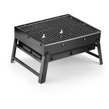 Barbecue au charbon de bois domestique, poêle d'extérieur pliable et portable, brochettes de barbecue sans fumée, barbecue au carbone, gril en acier
