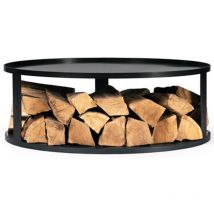 Cookking - Barbecue Base per braciere rotondo con deposito di legna 62 cm