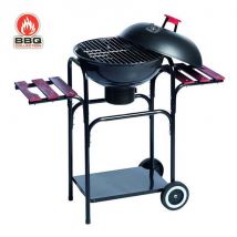 Barbecue a Carbone in Acciaio Con Coperchio e Ruote Griglia 46 cm BBQ Collection