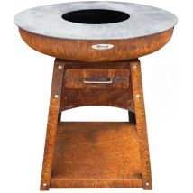 Barbecue brasero en acier Zelos Hauteur 80 cm Diamètre 82 cm