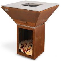 Barbecue brasero plancha Acier Corten Colorado Clementi