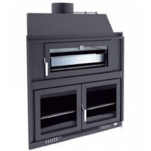 Fm Calefaccion - Foyer barbecue en fonte 100 cm à encastrer avec grille fm BH-100 hp avec porte et four