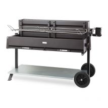 Le Marquier - Barbecue Charbon + Chariot Exception Mechoui 120 x 32 cm - Noir