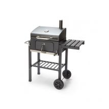 Abitare - Barbecue au charbon de bois 104,5x62,5x98,5 cm en acier noir mat avec four - Amantea
